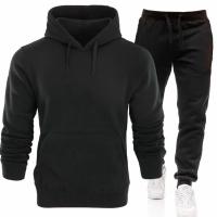 Conjunto de dos piezas para hombre, chándales informales, trajes deportivos para exteriores, sudaderas con capucha y pantalones para correr, Otoño e Invierno - details 3