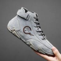 Zapatillas de deporte para hombre, botas cortas de felpa para deportes de senderismo al aire libre, zapatos informales de fondo suave para hombre, zapatos cómodos de marca originales - details 15