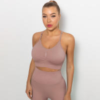 Nessaj-Sujetador deportivo sin costuras, camisola de yoga, fitness, entrenamiento, antivibración, con almohadilla, ropa de gimnasio - details 6