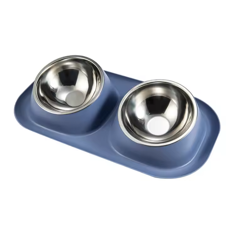 Cuenco de Acero Inoxidable para Gatos Cuenco Doble para Perros Cuenco para Comida y Agua para Gatos - 1