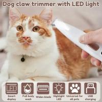 New Dog Paw Trimmer with LED Light Fully Waterproof Pet Hair Trimmer with LED Display Dog Clippers for Grooming 18mm Widen Blade - details 11