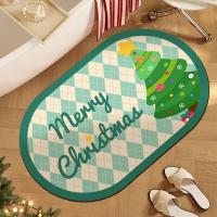 Alfombra de Diatita Geométrica Navideña Antideslizante, Fácil de Limpiar, Secado Rápido para Baño, Cocina, Entrada de Casa - details 4