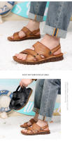 Nuevas sandalias de los hombres de cuero genuino zapatos de playa de los hombres de cuero suave suela suave suela de tendón de res zapatos de cuero fresco cómodo papá zapatos zapatillas hombres - details 11