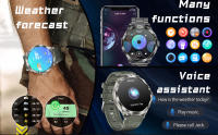 2024 Nuevo reloj inteligente para hombres 1,85 pulgadas 360*360 HD AMOLED pantalla táctil completa, reloj de trayectoria GPS, brújula,100 + modo deportivo, Impermeable,710mah, oxígeno en sangre, reloj deportivo de llamada Bluetooth Para iOS y Android - details 14