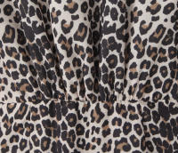 YENKYE-Vestido corto de verano con estampado de leopardo para mujer, minivestido Vintage de manga abombada con lazo y escote en V, 2025 - details 10