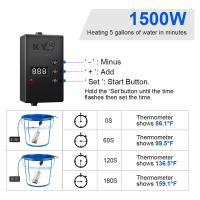 Calentador de agua de inmersión para el hogar, cubo eléctrico con temporizador, apagado automático, 2500W, enchufe europeo, Invierno - details 5