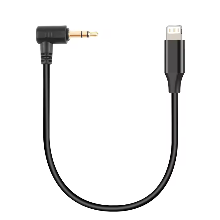 PULUZ Cable adaptador de audio para micrófono en vivo TRS macho de 3,5 mm a macho de 8 pines para PU3153 / PU3154 (negro) - 1