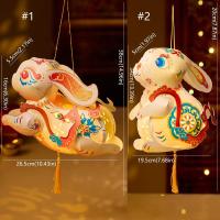Linterna de conejo china portátil, artesanía tradicional con borlas, linternas de conejo de mano, juguetes de linterna LED de buena suerte - details 0