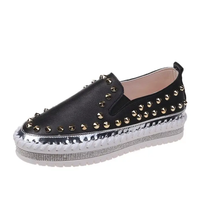 Zapatos casuales sin cordones para mujer, zapatos planos de moda - 1
