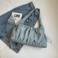 Bolso de hombro versátil de Color sólido suave no tejido para mujer, bolso de viaje Simple y de moda para las 4 estaciones - details 2
