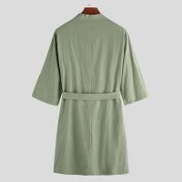 Camisón de algodón y lino para hombre, bata japonesa de primavera y verano, ropa de baño al vapor - details 12