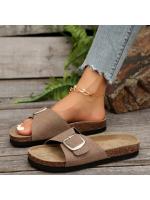 Zapatillas de mujer de moda Con suela gruesa y correa estilo europeo y americano verano 2025 nueva llegada suela de goma - details 1