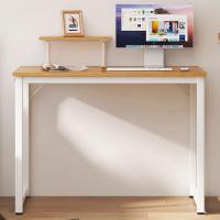 Mesa de ordenador de 100 cm, mesa de trabajo con estante, robusta y fácil de instalar, madera y metal, diseño moderno, estilo industrial - details 13