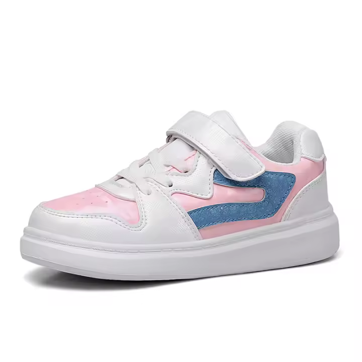 Zapatos de la junta de los niños zapatos deportivos de moda primavera y otoño bajo-top Velcro cuero monopatín zapatos casuales - 1