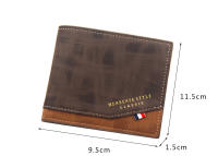 Cartera Vintage de cuero esmerilado para hombre, billetera de gran capacidad con múltiples ranuras para tarjetas, monedero, bolsa para tarjetas de crédito - details 0
