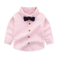Conjunto de dos piezas de camisa de manga larga y overol estilo coreano para bebé, ropa formal para niños, oferta caliente de otoño. - details 6