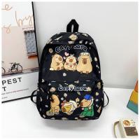 Mochila bonita de capibara de gran capacidad, mochila escolar ultraligera transpirable para estudiantes, bolsa de libros de dibujos animados de nailon - details 38