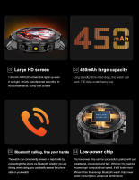 2025 nuevo Reloj inteligente GPS militar al aire libre pantalla de alta definición amoled de 1,43 pulgadas, linterna LED potente, llamada bluetooth, monitoreo de frecuencia cardíaca y presión arterial 100 + Reloj inteligente impermeable en modo deportivo - details 2