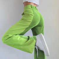 Pantalones de corte casual con plumas rectas de color liso para mujer, e, otoño e invierno, nuevo - details 10