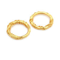Anillo de Cierre Redondo de Brasso Dorado Mate Joyería de Alta Calidad - details 3