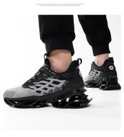Zapatillas de ocio versátiles para hombre, zapatos deportivos ligeros y cómodos para caminar, zapatos para correr con hoja de grafiti a la moda, calzado masculino - details 36