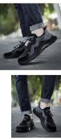 Zapatillas de Moda para Hombres al Aire Libre Zapatos Deportivos Transpirables Antideslizantes de Malla de Verano Calzado Casual de Marrón - details 15