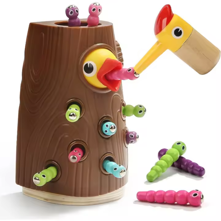 Juguetes Montessori para niños de 2 años, juego magnético de alimentación de aves para el desarrollo de habilidades motoras finas para niños y niñas - 1