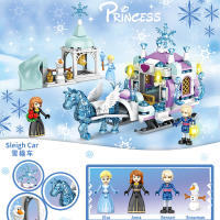 Serie de hielo y nieve sirena compatible con bloques de construcción, Castillo de montaje de princesas, juguetes de rompecabezas - details 9