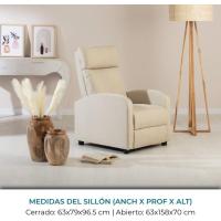 Sillón de Relajación Retrocedible Compacto, 2 Posiciones de Inclinación y Posición Cero, Apertura Push, Muebles de Masaje - details 11
