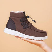 5 pares de zapatos de nieve de un pedal con banda elástica para estudiantes cálidos de tubo medio de algodón - details 2