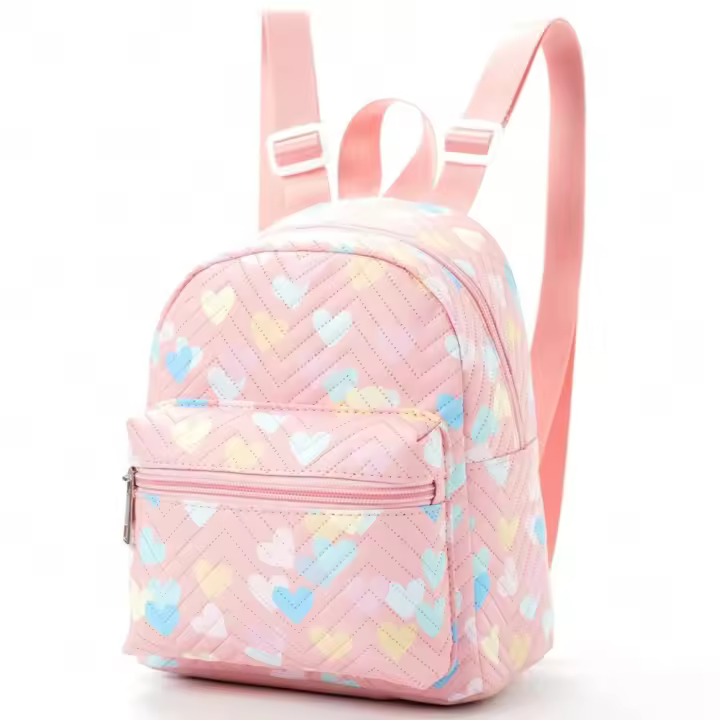 Mochila informal de gran capacidad con bordado simple e impresión, mochila escolar de viaje al aire libre transfronterizo. - 1