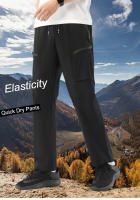 Pantalones de Senderismo de Secado Rápido para Hombres Pantalones Elásticos para Acampar, Escalar, Correr al Aire Libre Ropa Deportiva de Primavera Otoño - details 0