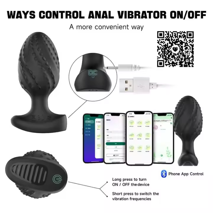 Leten Vibrador Telescópico Realista Juguete Intimo para Adultos con Calor Giratorio - 1