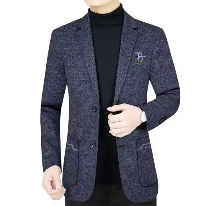 Blazer de Moda para Hombres Primavera Otoño Ajuste Delgado, Versátil, Adecuado para Edades Medianas y Jóvenes - 1