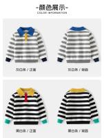 Suéteres a rayas para niños, jersey para bebés pequeños, cuello tipo Polo, prendas de punto para niños, ropa de invierno para niños - details 2