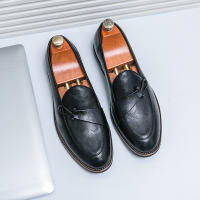 Zapatos Lefu para hombre, calzado de cuero PU, Color sólido, Simple, moda, transpirable, británico, grande, 38-46 - details 18