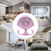 Mecedora eléctrica para bebé, sillón extraíble con música integrada y Control remoto, función de sincronización, color rosa - details 1