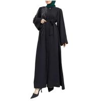 Y moda industria pesada rebordear Ig vestido de mujer elegante azul marino exquisitas túnicas musulmanas ropa de fiesta - details 2