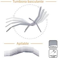 basculante Plegable Acero y textileno Gris 170x65x101 cm - details 3