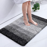 Alfombrilla absorbente para baño con degradado de colores simples, alfombrilla para puerta de dormitorio, alfombrilla para baño y cocina, alfombra impermeable antideslizante - details 1