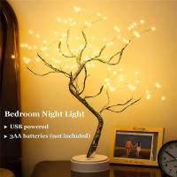 Remote Sparkly Fairy Spirit Tree Lamp 108 LED DIY Artificial Bedroom Nightlight 8 Modes USB Battery Bonsai Tree Night Light - details 3