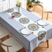 Mantel rectangular de PVC para mesa, impermeable, resistente al desgaste, estampado Floral, 4/6/8 plazas - details 15