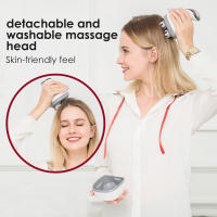 Masajeador eléctrico de cabeza antiestrés, terapia de luz roja y azul, amasamiento del crecimiento del cabello, rascador del cuero cabelludo, tejido profundo corporal, relajación, cuidado de la salud - details 4