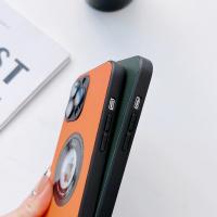 Magsafe-Funda de cuero con textura para iPhone, Protector de lente magnético con orificio para logotipo, para iPhone 15, 14, 13, 12, 11 Pro Max Plus - details 9