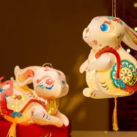 Linterna de conejo china portátil, artesanía tradicional con borlas, linternas de conejo de mano, juguetes de linterna LED de buena suerte - details 4