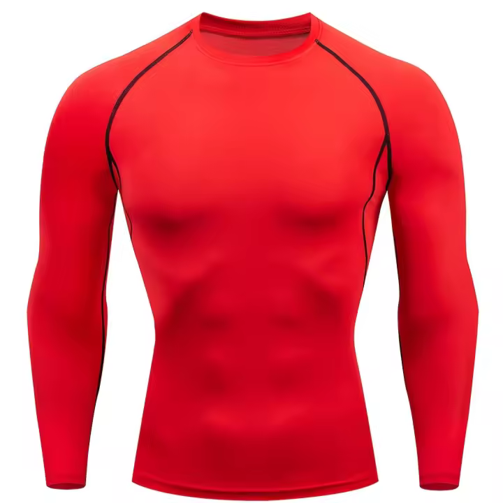 Quick-Dry Men's Compression Shirt - Long Sleeve Athletic Workout Top for Enhanced Performance and Comfort - 1