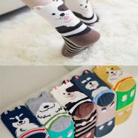Calcetines coloridos Kawaii de algodón para mujer, medias cómodas y transpirables, colección de animales de dibujos animados, 5 pares - details 0