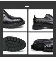 7236 Zapatos formales de cuero genuino para hombres de negocios, cómodos y elegantes a la moda - details 1