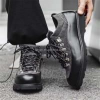 Nuevos botines negros de alta calidad para hombre, zapatos de moda de cuero genuino, cordones lujosos, calidad Wenzhou - details 1