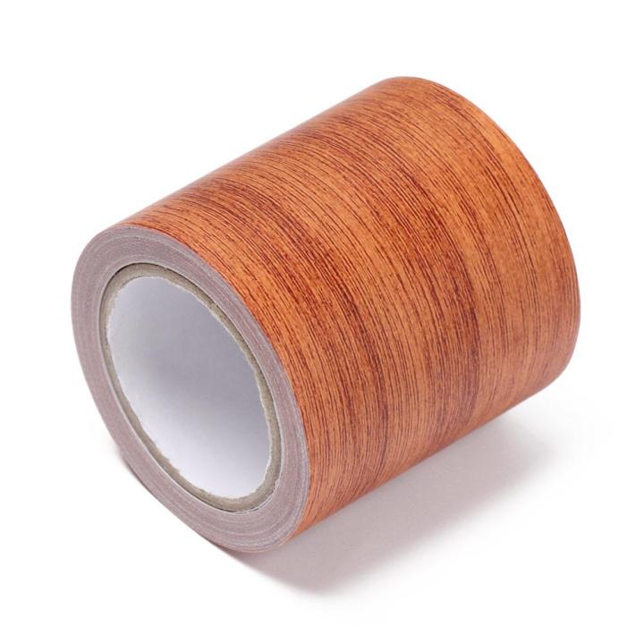 Cinta adhesiva de reparación de grano de madera realista, pegatina de línea de rodapié para renovación de muebles de piso, decoración del hogar, 5M por rollo